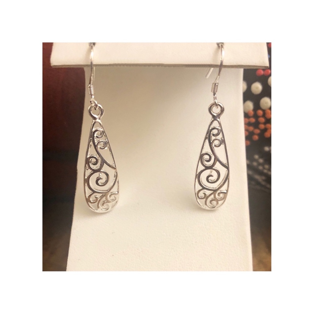 🔴 3 for $25 | Boho Filigree Silvertone Earrings